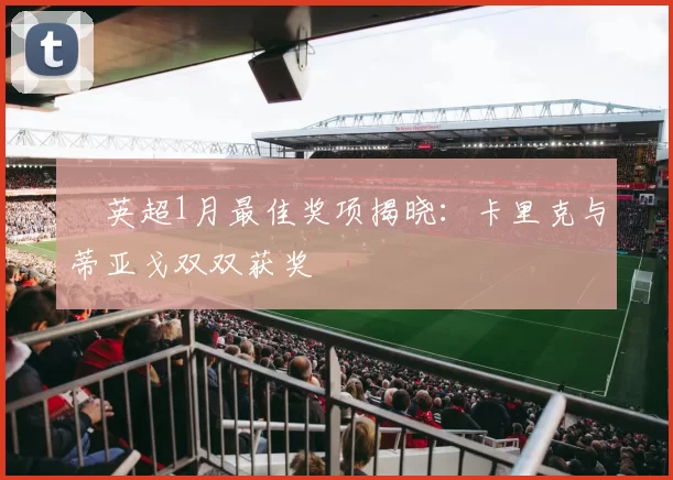 ​英超1月最佳奖项揭晓：卡里克与蒂亚戈双双获奖